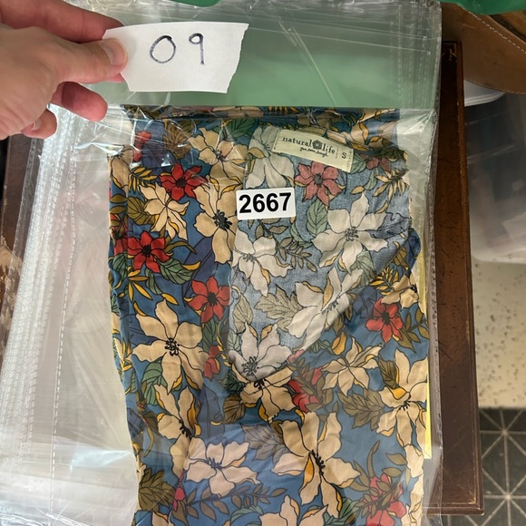 Natural Life Floral Ditsy Floral Boho Relaxed Midi Dress Lightweight Size S - Picture 10 of 11